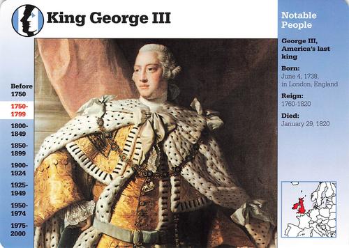 1994-01 Grolier Story of America Cards #90.19 King George III Front