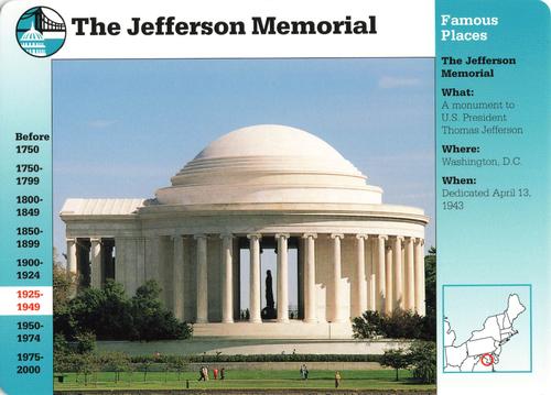 1994-01 Grolier Story of America Cards #91.10 The Jefferson Memorial Front