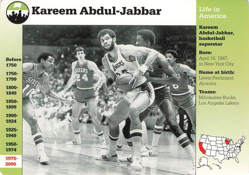 1994-01 Grolier Story of America #91.11 Kareem Abdul-Jabbar Front
