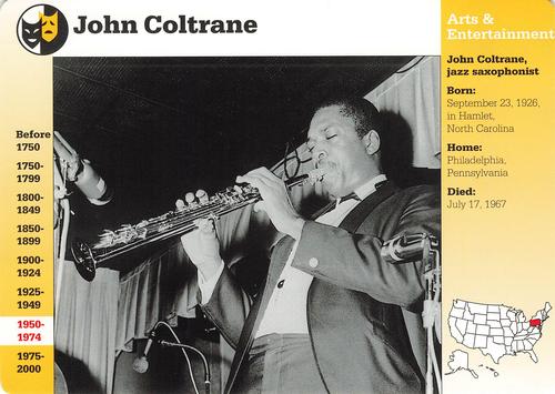 1994-01 Grolier Story of America #95.16 John Coltrane Front