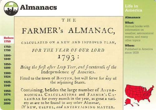 1994-01 Grolier Story of America #97.8 Almanacs Front