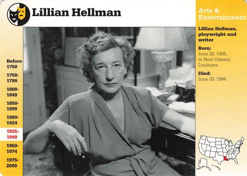 1994-01 Grolier Story of America #98.15 Lillian Hellman Front