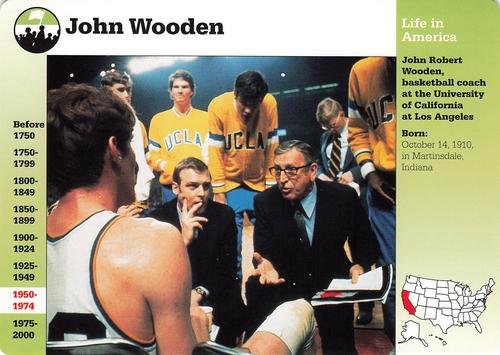 1994-01 Grolier Story of America #99.9 John Wooden Front