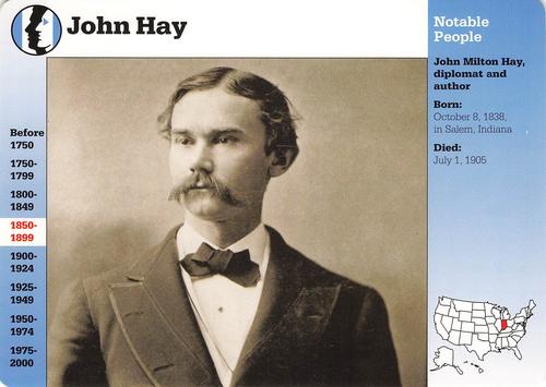 1994-01 Grolier Story of America Cards #100.6 John Hay Front