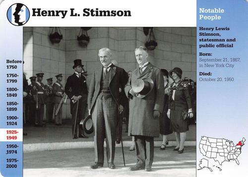 1994-01 Grolier Story of America Cards #101.2 Henry L. Stimson Front