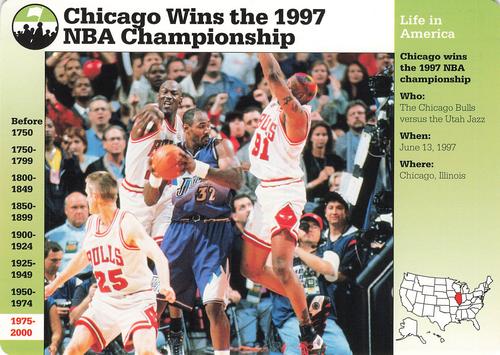 1994-01 Grolier Story of America #118.9 Chicago Wins the 1997 NBA Championship Front