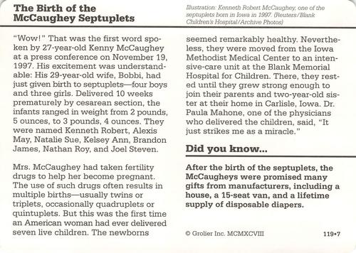 1994-01 Grolier Story of America #119.7 The Birth of the McCaughey Septuplets Back