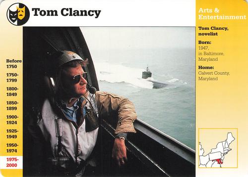 1994-01 Grolier Story of America Cards #119.16 Tom Clancy Front