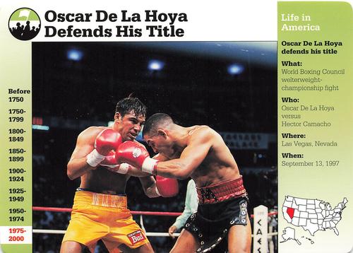 1994-01 Grolier Story of America #120.10 Oscar De La Hoya Defends His Title Front