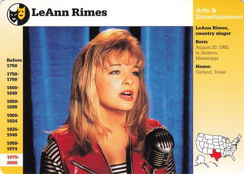 1994-01 Grolier Story of America Cards #120.17 LeAnn Rimes Front