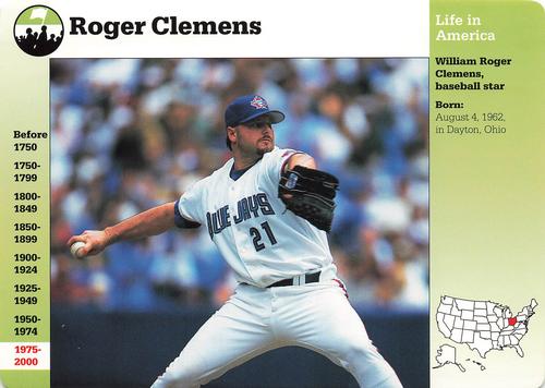 1994-01 Grolier Story of America #121.7 Roger Clemens Front