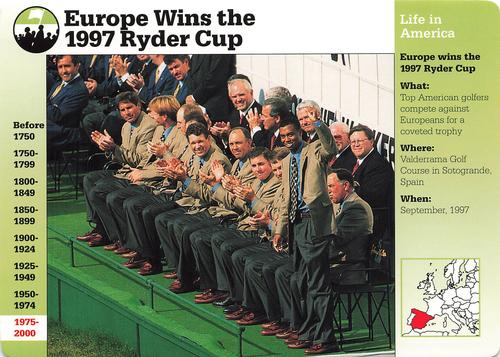 1994-01 Grolier Story of America #121.8 Europe Wins the 1997 Ryder Cup Front