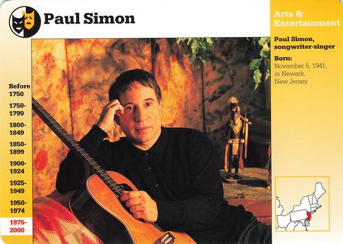 1994-01 Grolier Story of America #121.19 Paul Simon Front