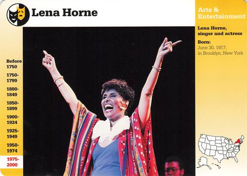 1994-01 Grolier Story of America Cards #121.20 Lena Horne Front