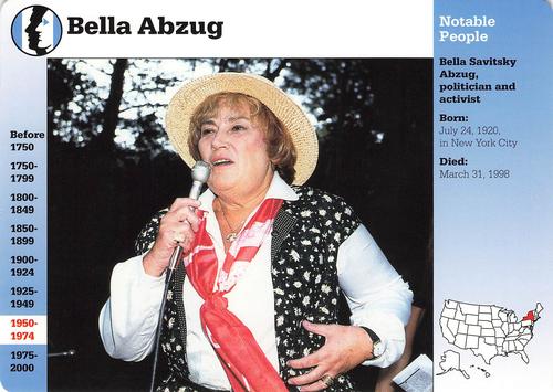1994-01 Grolier Story of America Cards #122.2 Bella Abzug Front