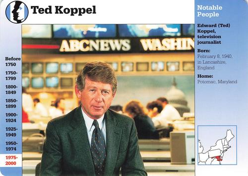1994-01 Grolier Story of America Cards #122.4 Ted Koppel Front
