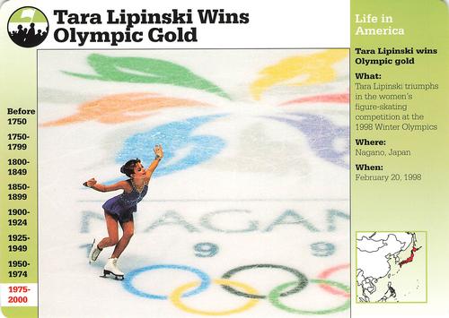 1994-01 Grolier Story of America #122.8 Tara Lipinski Wins Olympic Gold Front