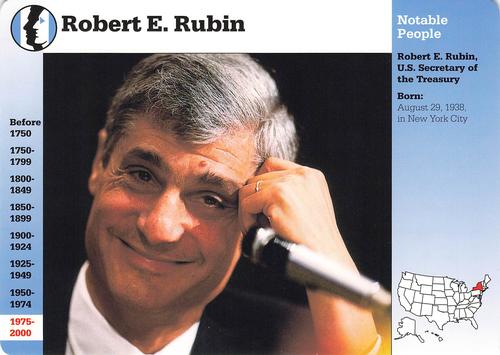 1994-01 Grolier Story of America Cards #123.1 Robert E. Rubin Front