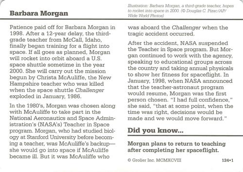1994-01 Grolier Story of America #124.1 Barbara Morgan Back