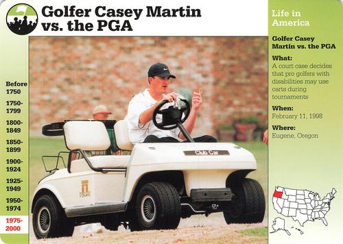 1994-01 Grolier Story of America #124.11 Golfer Casey Martin vs. the PGA Front