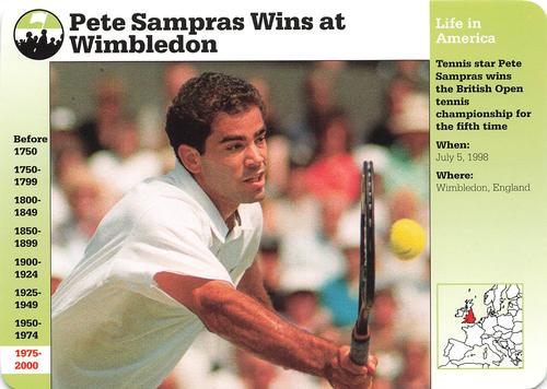 1994-01 Grolier Story of America Cards #125.14 Pete Sampras Wins at Wimbledon Front