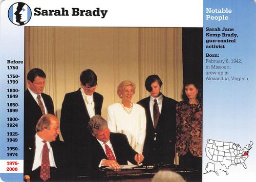 1994-01 Grolier Story of America #126.2 Sarah Brady Front