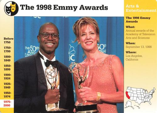 1994-01 Grolier Story of America Cards #127.5 The 1998 Emmy Awards Front
