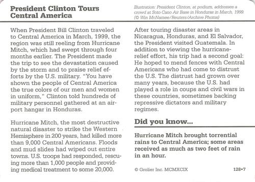 1994-01 Grolier Story of America #128.7 President Clinton Tours Central America Back