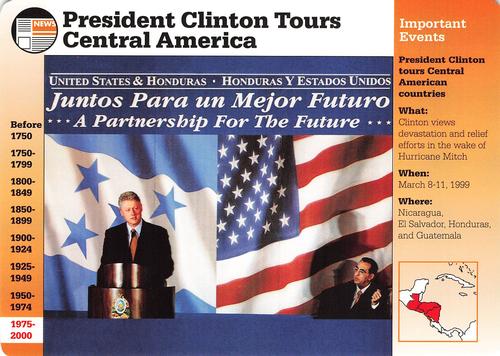1994-01 Grolier Story of America #128.7 President Clinton Tours Central America Front