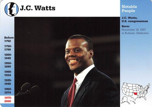 1994-01 Grolier Story of America #130.2 J.C. Watts Front