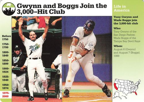 1994-01 Grolier Story of America #131.8 Gwynn and Boggs Join the 3,000-Hit Club Front