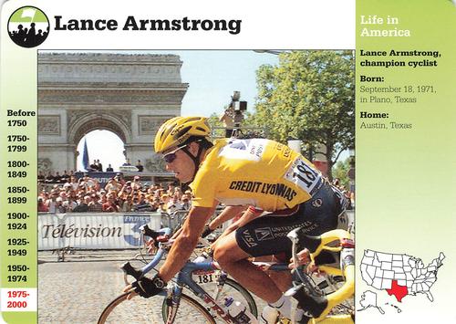 1994-01 Grolier Story of America Cards #131.9 Lance Armstrong Front