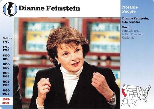 1994-01 Grolier Story of America Cards #132.3 Dianne Feinstein Front