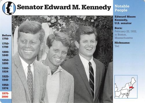 1994-01 Grolier Story of America Cards #133.3 Senator Edward M. Kennedy Front