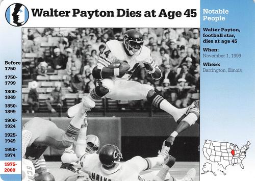1994-01 Grolier Story of America #133.9 Walter Payton Dies at Age 45 Front