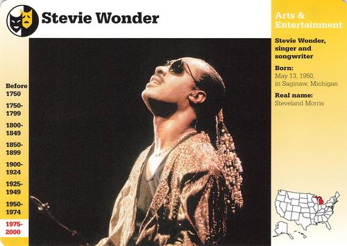 1994-01 Grolier Story of America #133.14 Stevie Wonder Front