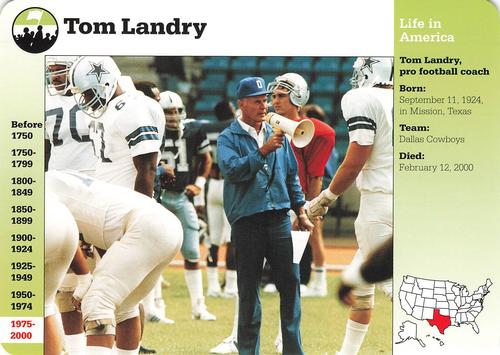 1994-01 Grolier Story of America #134.16 Tom Landry Front