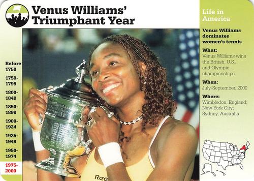 1994-01 Grolier Story of America Cards #135.14 Venus Williams' Triumphant Year Front