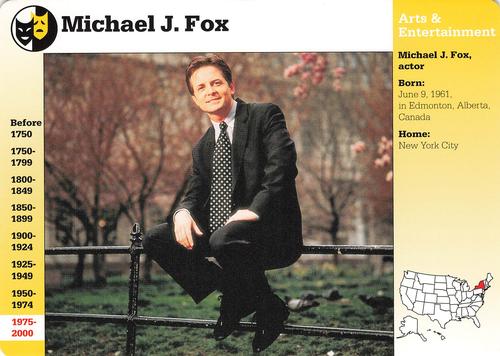 1994-01 Grolier Story of America Cards #136.8 Michael J. Fox Front