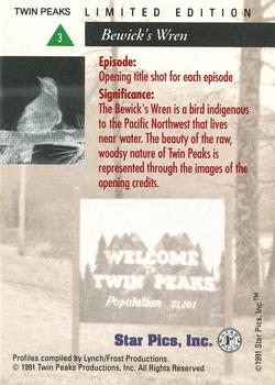 1991 Star Pics Twin Peaks - Limited Edition #3 Bird Back