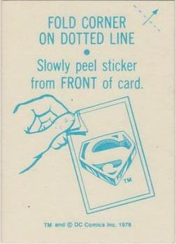 1978 Topps Superman: The Movie - Foil Stickers (Series Two) #NNO Superman Fist Out Back