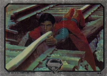 1978 Topps Superman: The Movie - Foil Stickers (Series Two) #NNO Superman on Railroad Track Front