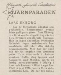 1956-62 Hemmets Journal Stjarnparaden #4 Lars Ekborg Back