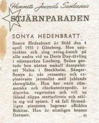 1956-62 Hemmets Journal Stjarnparaden #46 Sonya Hedenbratt Back