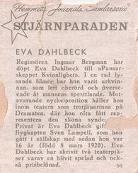 1956-62 Hemmets Journal Stjarnparaden #50 Eva Dahlbeck Back