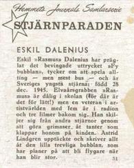 1956-62 Hemmets Journal Stjarnparaden #51 Eskil Dalenius Back