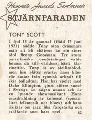1956-62 Hemmets Journal Stjarnparaden #82 Tony Scott Back