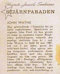 1956-62 Hemmets Journal Stjarnparaden #87 John Wayne Back