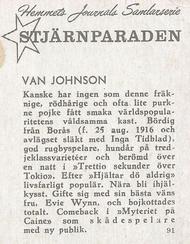 1956-62 Hemmets Journal Stjarnparaden #91 Van Johnson Back
