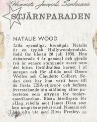 1956-62 Hemmets Journal Stjarnparaden #95 Natalie Wood Back